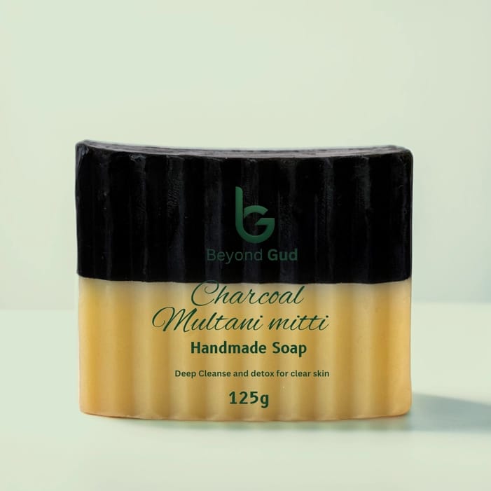 Handmade Charcoal Multani Mitti Soap – 125gX3 (3Pieces Set)