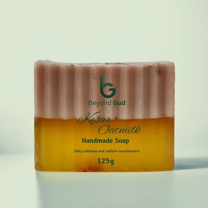 Handmade Kesar Oat Milk Soap – 125gX3 (3Pieces Set)