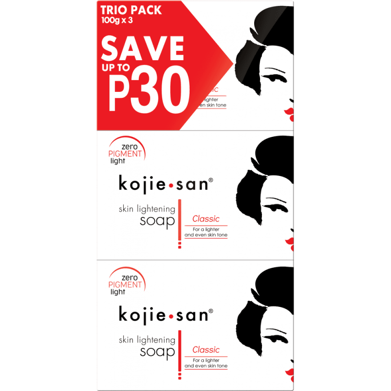 Kojie San Skin Lightening Soap – 100g (Pack of 3)
