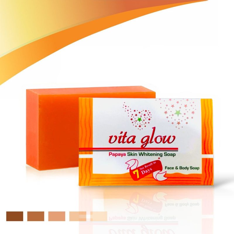 Vita Glow Papaya Skin Whitening Soap – 135gX3 (3 Pieces Set)