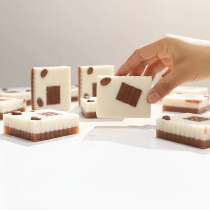 Coffee Chocolate embedded Soap (120gX3)